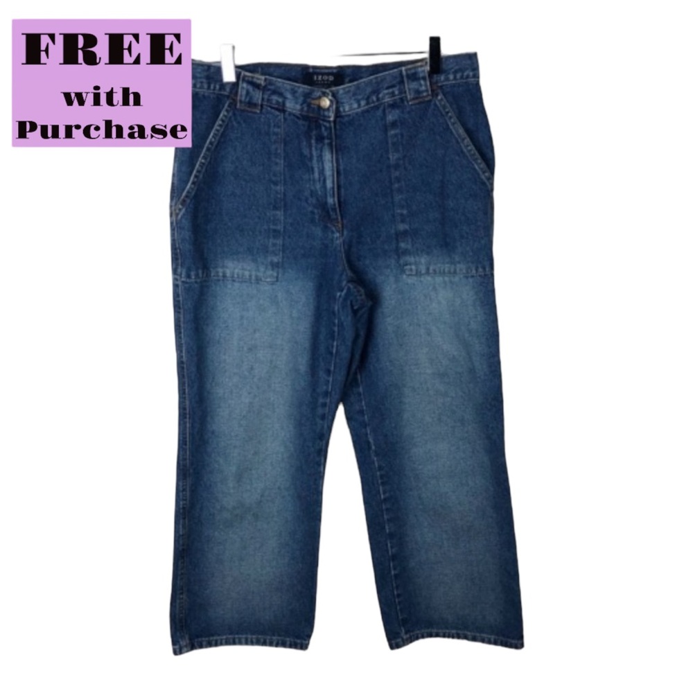 Izod Women's Medium Wash Capri Jeans